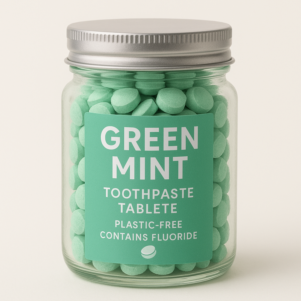 GreenMint Natural Fluoride Toothpaste Tablets – 30 Day Supply